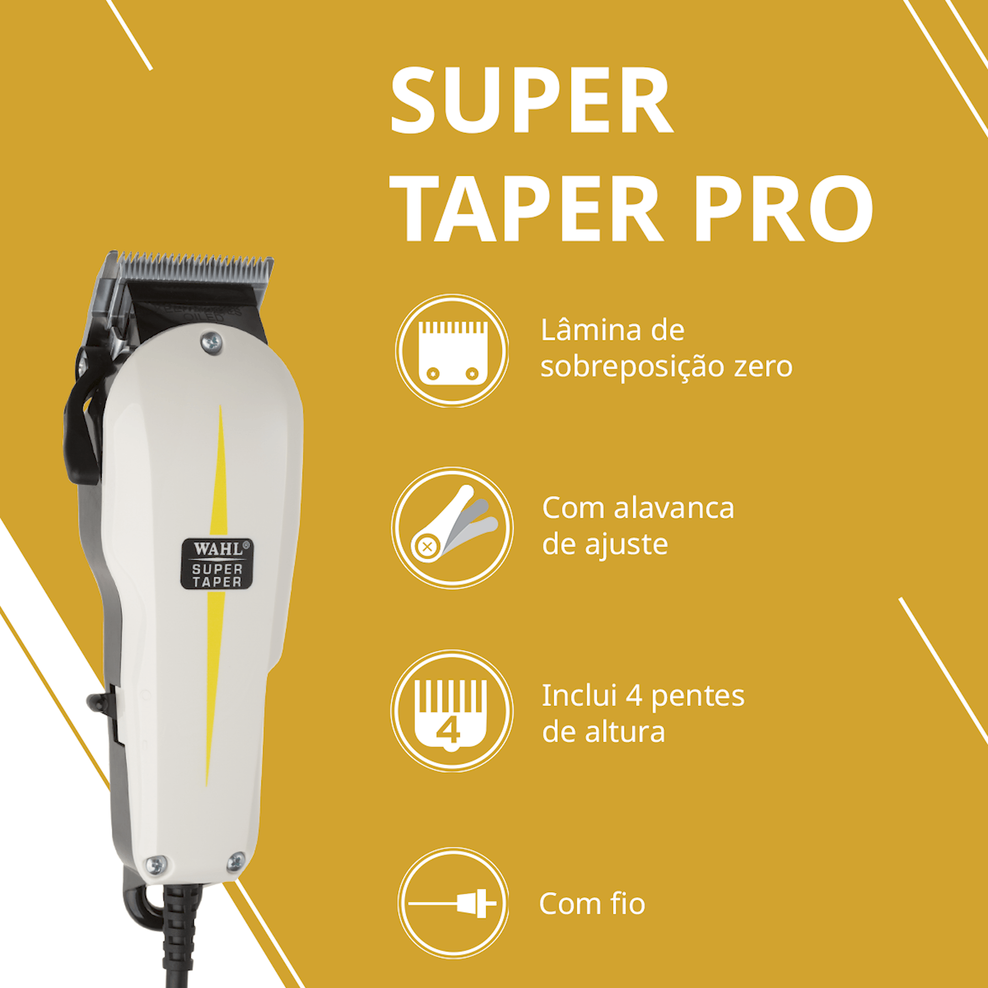 Máquina de Cortar Cabelo Profissional Wahl Super Taper | Loja Wahl